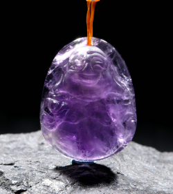 紫晶笑佛挂坠 规格21*27mm 重量 // 编码 90000069