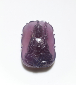 紫玉髓地藏王挂坠 规格39*31*11.5mm 重量 21.48克 编码 61000589