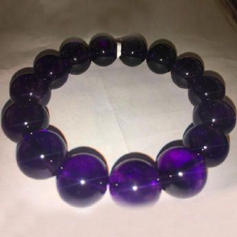 紫晶圆形手链 规格15.5-16mm 重量 // 编码 82102289
