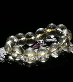黄晶刻面圆形手链 规格17mm 重量 // 编码 64000239