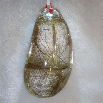 发晶福瓜挂坠 规格49.5*27*19*mm 重量 23克 编码 82200943