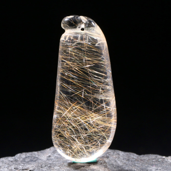 发晶福瓜挂坠 规格45*19.5*12mm 重量 17克 编码 82200950
