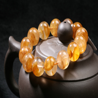 黄胶花圆形手链 规格15mm 重量 // 编码 80001366