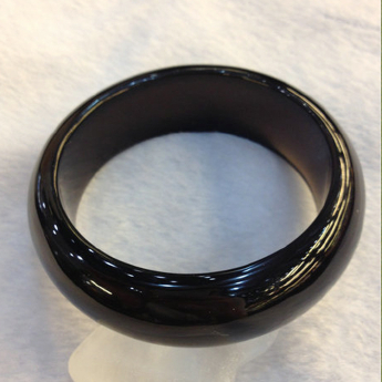 冰种黑曜岩手镯 规格58mm 重量 // 编码 80001721