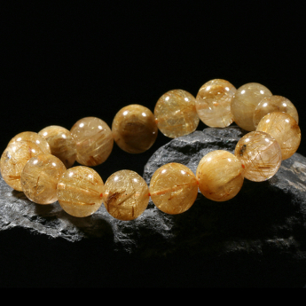 金发晶圆形手链 规格１３．５mm 重量 // 编码 82100212
