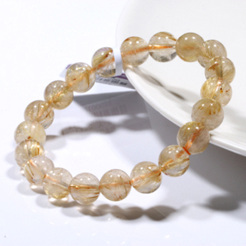 金发晶圆形手链 规格９．５mm 重量 // 编码 82100632