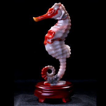 三彩玉海马摆件 规格22cm 重量 // 编码 92440037