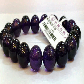 紫晶圆形手链 规格10mm 重量 30克 编码 90000550