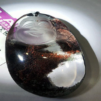 彩幽灵笑佛挂坠 规格41*25*13mm 重量 18.56克 编码 19002496