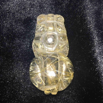 发晶皮丘挂坠 规格43*25.5*17mm 重量 29.89克 编码 92202809