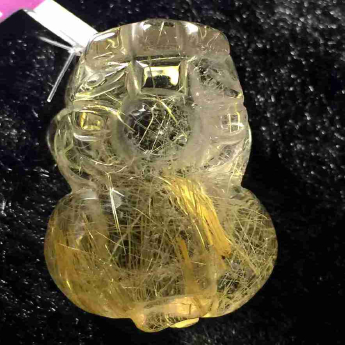 发晶皮丘挂坠 规格/mm 重量 19.86克 编码 92202829