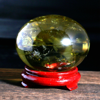 黄晶景球（水晶大王收藏）规格11CM重量编号19002561