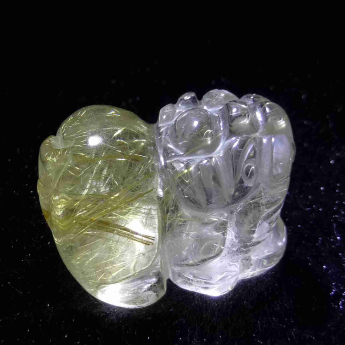 发晶皮丘挂坠 规格/mm 重量 18.72克 编码 92202854