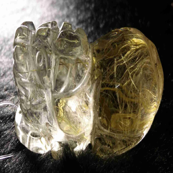 发晶皮丘挂坠 规格/mm 重量 20.27克 编码 92202920