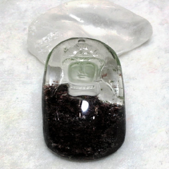 彩幽灵观音挂坠(财运来) 规格46*24*14mm 重量 21.8克 编码 92203367