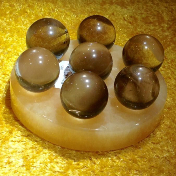 茶黄晶七星阵球盘 规格// 重量 // 编码 22700004