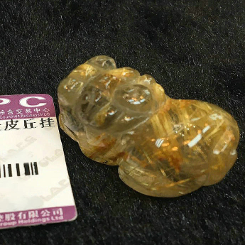 冰种泰晶板金皮丘挂坠 规格30*18*15mm 重量 12.84克 编码 92251902