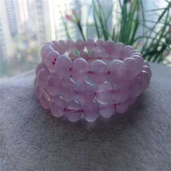 粉紫晶圆形手链 规格9mm 重量 22克 编码 96910752