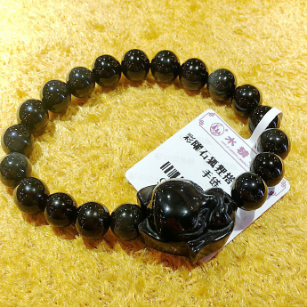 彩曜石狐狸搭配圆珠手链 规格/mm 重量 /克 编码 92108030