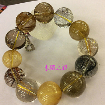 杂发晶圆形手链 规格20mm 重量 137.68克 编码 61000129