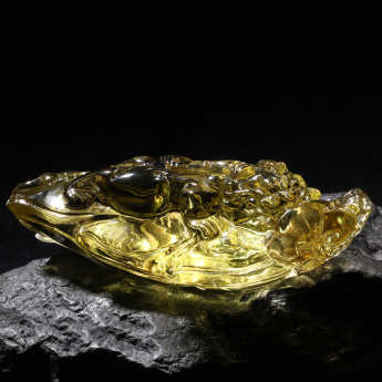冰种纯黄晶皮丘摆件 规格11*5*3/ 重量 // 编码 92440014