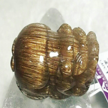 顶级猫眼金铜顺发皮丘挂坠（顶超大80B6) 规格47*21*16mm 重量 23.09克 编码 92251256