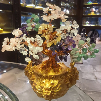 龙头招财树（中）-多彩 规格高23*20宽cm 重量 // 编码 94000239