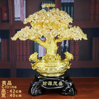 黄晶金招财树（财源茂盛）规格高42宽40cm重量编号94000391