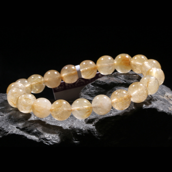 黄金发晶圆形手链 规格９．５mm 重量 // 编码 82101025
