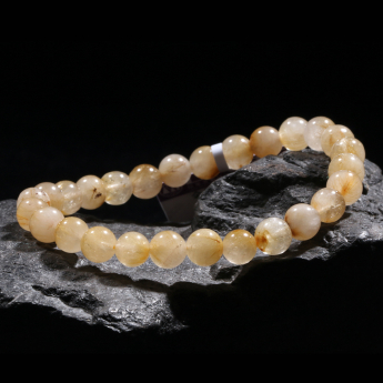 黄金发晶圆形手链 规格６．５mm 重量 // 编码 82101039
