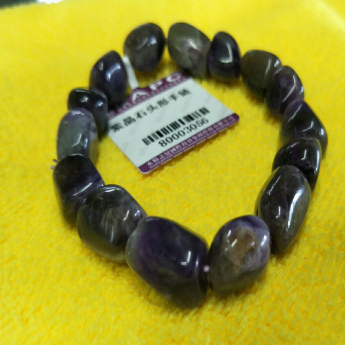 紫晶石头形手链 规格约12*10mm 重量 /克 编码 80003056