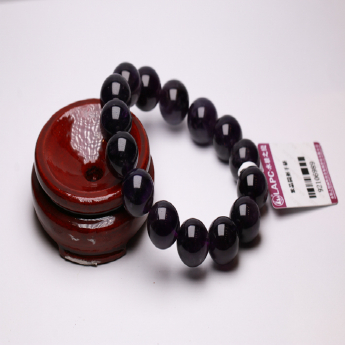 紫晶圆形手链 规格14mm 重量 56克 编码 92106989