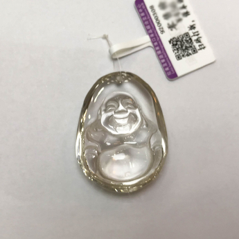 白晶笑佛挂坠 规格// 重量 // 编码 92000308