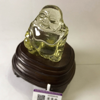 黄晶摆件(布袋笑佛) 规格90*35*23mm 重量 51.43/ 编码 22000548