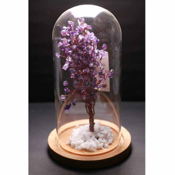 玻璃罩紫晶发财树规格重量编号94000365