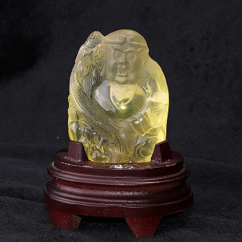黄晶18罗汉摆件 规格11×8.3×6.4/ 重量 271.6/ 编码 47000011
