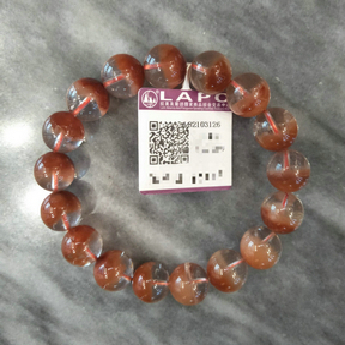 红兔毛聚宝盆圆形手链 规格13mm 重量 48.76克 编码 82103126
