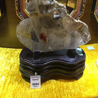 红胶花水晶奇石矿标摆件(神猴出世)（水晶大王） 19003212