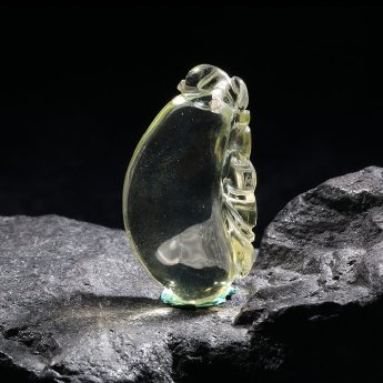黄晶福瓜雕刻挂坠 规格35*20mm 重量 // 编码 93000150