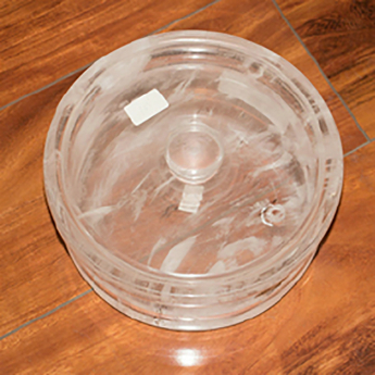 原石水晶锅(小)(有盖) 规格18*8 重量 编码35100015