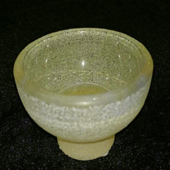 原石水晶高脚磨砂茶杯(黄色)规格7.2*5重量编号35102003