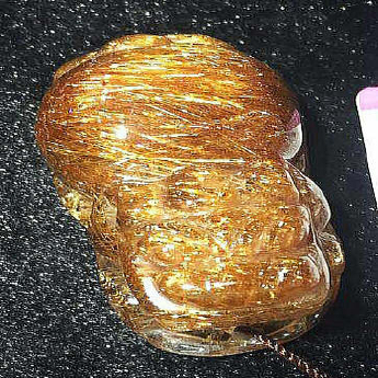 顶级猫眼金铜顺发皮丘挂坠（顶超大50B4) 规格// 重量 17.35克 编码 92251260