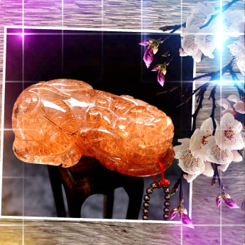 发晶皮丘挂坠 规格56*35*20mm 重量 // 编码 80000225