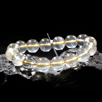 星光黄晶圆形手链 规格12.5mm 重量 // 编码 88000184