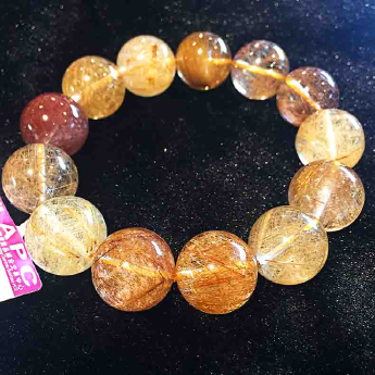 杂发晶圆形手链 规格17mm 重量 13克 编码 61000952