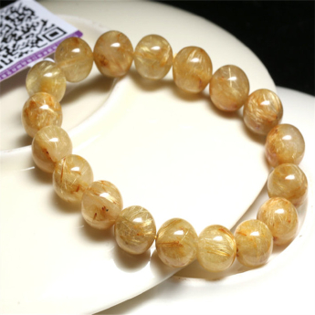 金发晶圆形手链 规格12mm 重量 41.29克 编码 89000210