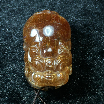 顶级猫眼金铜顺发皮丘挂坠（顶大38B8) 规格// 重量 // 编码 92251291