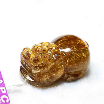 顶级猫眼金铜顺发皮丘挂坠（顶大38B11) 规格33*18*16*mm 重量 17.28克 编码 92251294