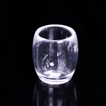 原石水晶腰鼓形大茶杯规格宽6高7cm重量编号35102187