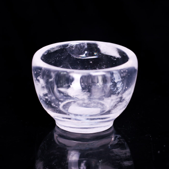 原石水晶大茶杯 规格宽7.5高5.4cm 重量 // 编码 35102197
